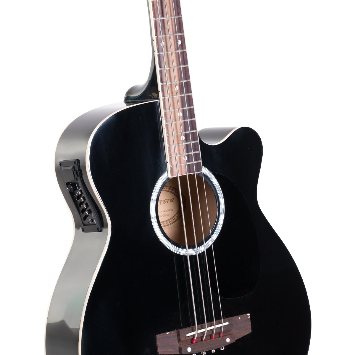 Guitars: Karrera 43in Acoustic Bass Guitar - Black