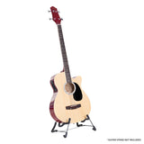 Guitars: Karrera 43in Acoustic Bass Guitar with electric pickup   - Natural