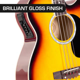 Guitars: Karrera 43in Acoustic Bass Guitar Sunburst