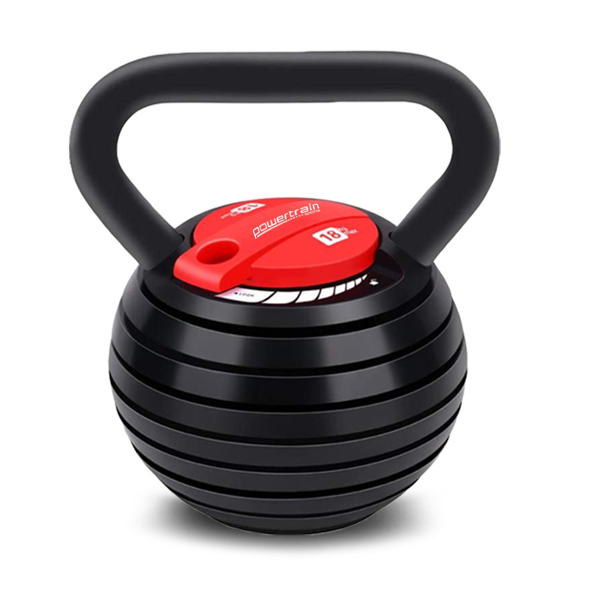 Free Weights: Powertrain Adjustable Kettle Bell Weights Dumbbell 18kg