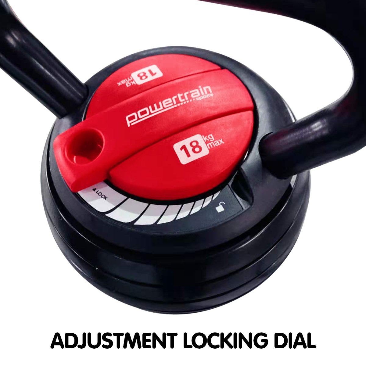 Free Weights: Powertrain Adjustable Kettle Bell Weights Dumbbell 18kg
