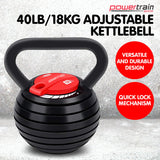 Free Weights: Powertrain Adjustable Kettle Bell Weights Dumbbell 18kg