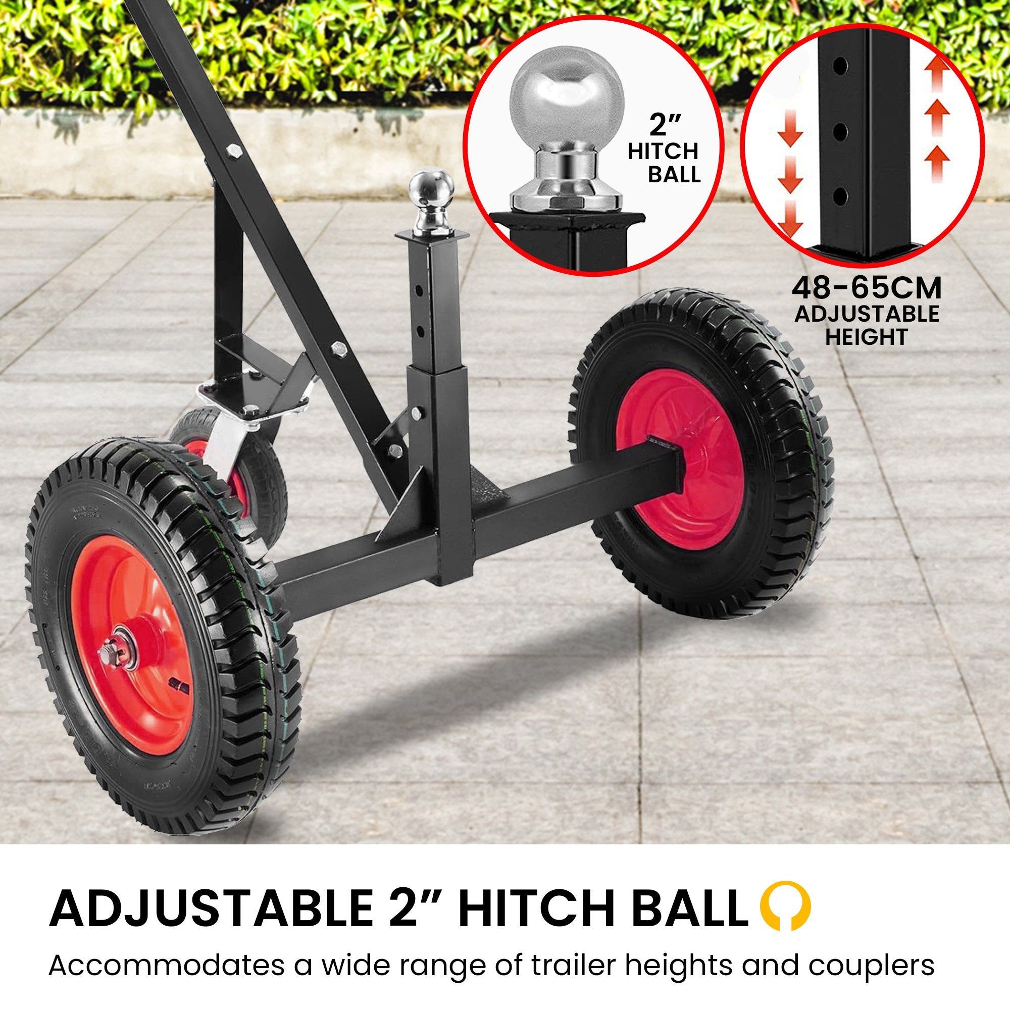 Caravan Accessories: Kartrite 3-Wheel Adjustable Trailer Dolly Heavy Duty Caravan Mover 1000 lbs Tongue Capacity Durable Transport Solution