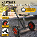Caravan Accessories: Kartrite 3-Wheel Adjustable Trailer Dolly Heavy Duty Caravan Mover 1000 lbs Tongue Capacity Durable Transport Solution