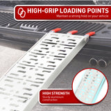 Automotive Loading Ramps: Rigg Aluminium ATV Loading Ramp Foldable - Silver