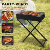 BBQ Tools: Wallaroo Charcoal BBQ Grill - Adjustable Height