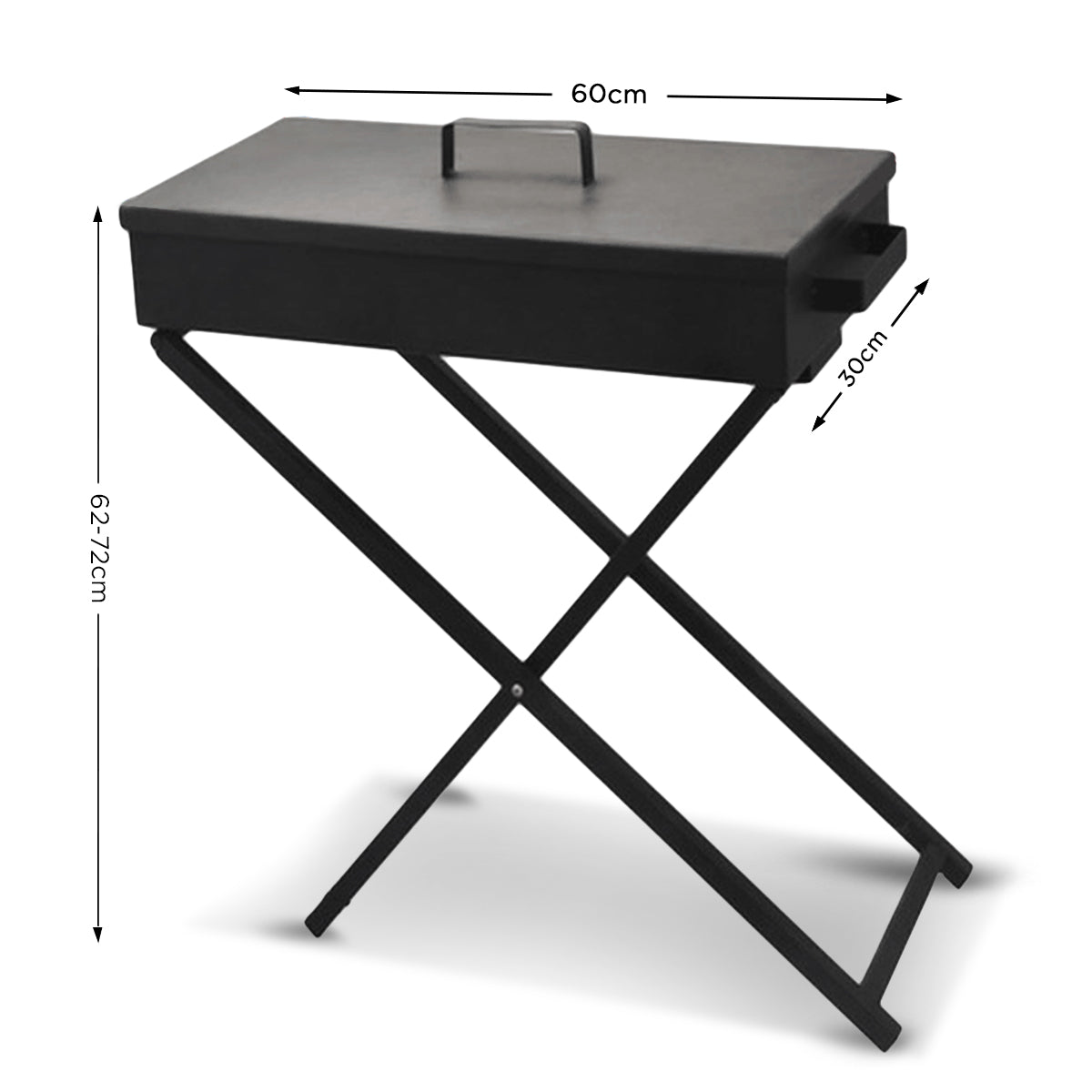 BBQ Tools: Wallaroo Charcoal BBQ Grill - Adjustable Height