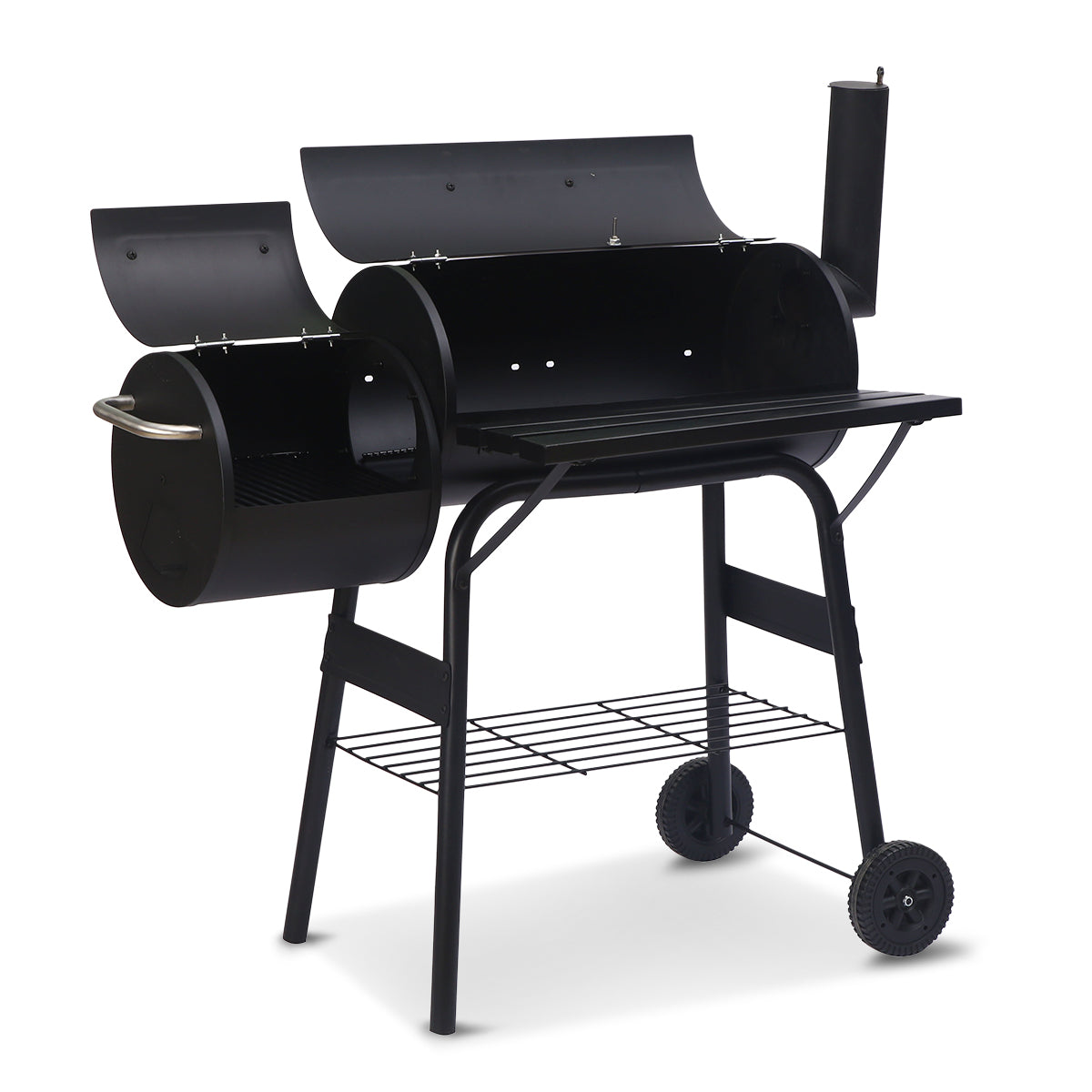 BBQ Tools: Wallaroo 2-in-1 Outdoor Barbecue Grill & Offset Smoker