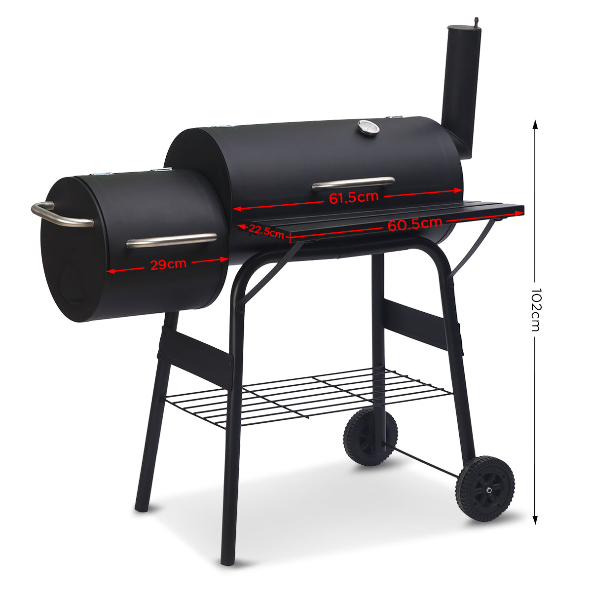 BBQ Tools: Wallaroo 2-in-1 Outdoor Barbecue Grill & Offset Smoker
