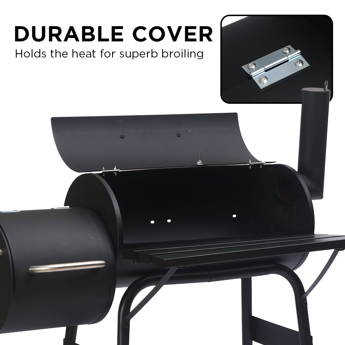BBQ Tools: Wallaroo 2-in-1 Outdoor Barbecue Grill & Offset Smoker