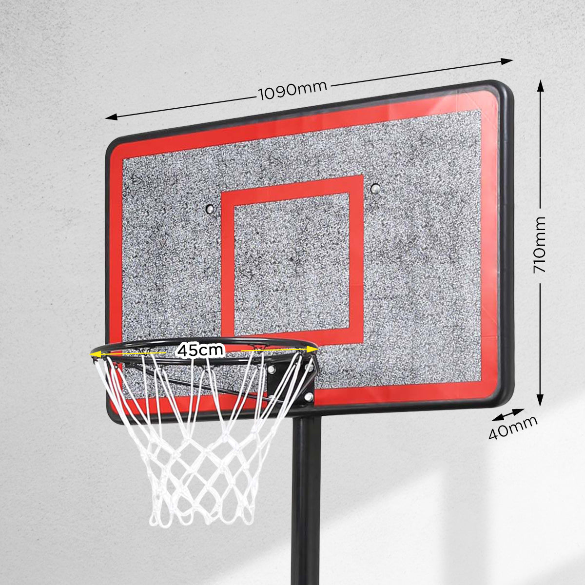 Basketball & Basketball Accessories: Kahuna Height-Adjustable Basketball Hoop Backboard Portable Stand