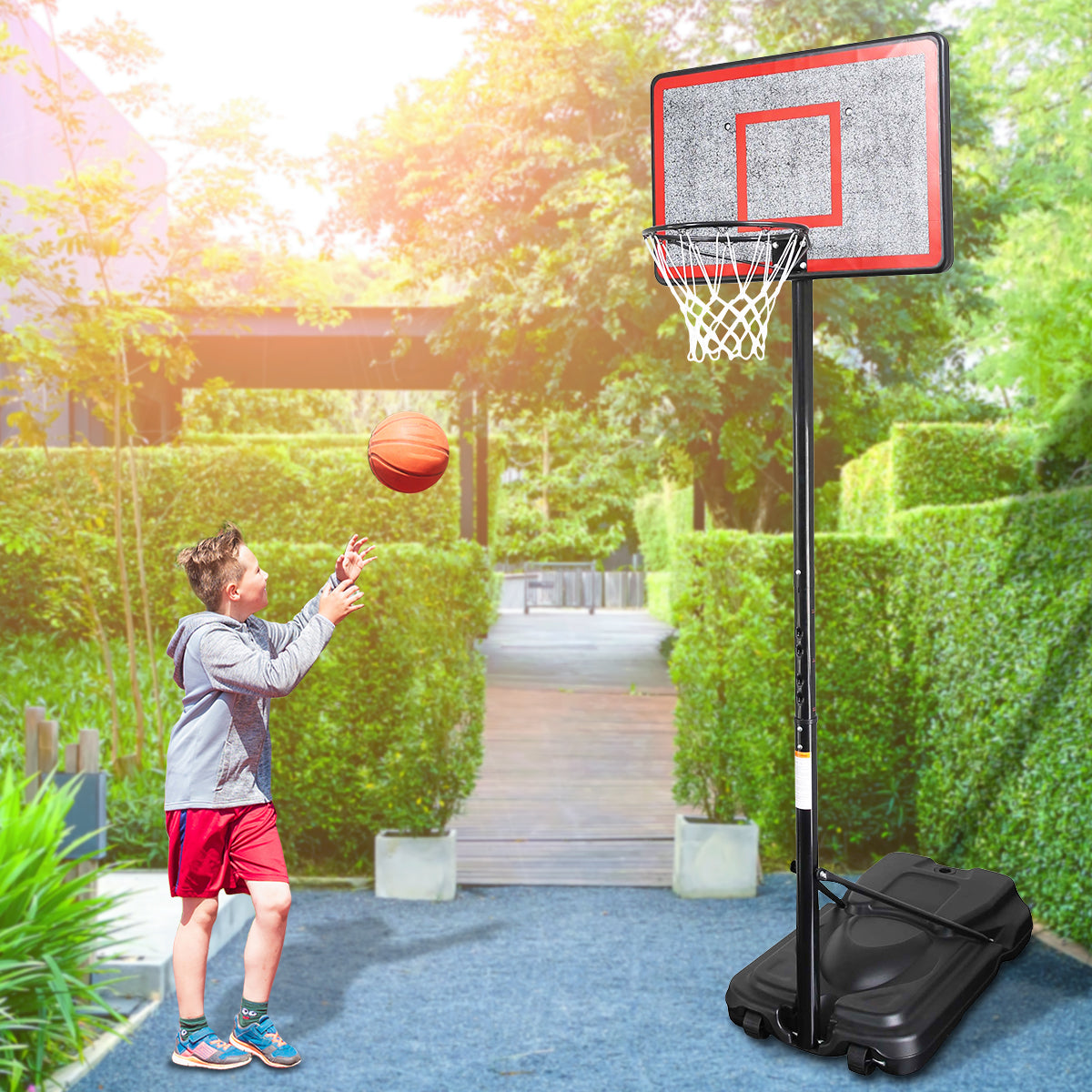 Basketball & Basketball Accessories: Kahuna Height-Adjustable Basketball Hoop Backboard Portable Stand