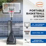 Basketball & Basketball Accessories: Kahuna Portable Basketball Hoop System 2.3 to 3.05m for Kids & Adults