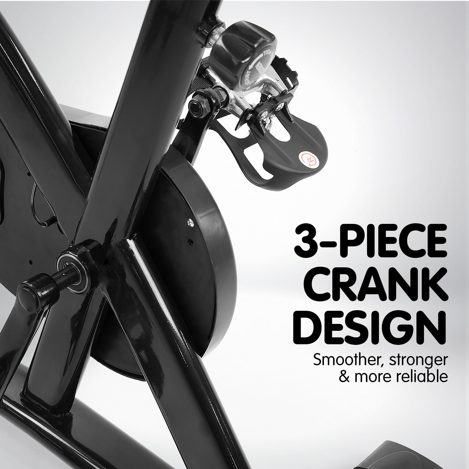 Exercise Bikes: Powertrain Home Gym Flywheel Exercise Spin Bike - Black