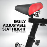 Exercise Bikes: Powertrain Home Gym Flywheel Exercise Spin Bike - Black