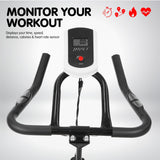 Exercise Bikes: Powertrain Home Gym Flywheel Exercise Spin Bike - Blue