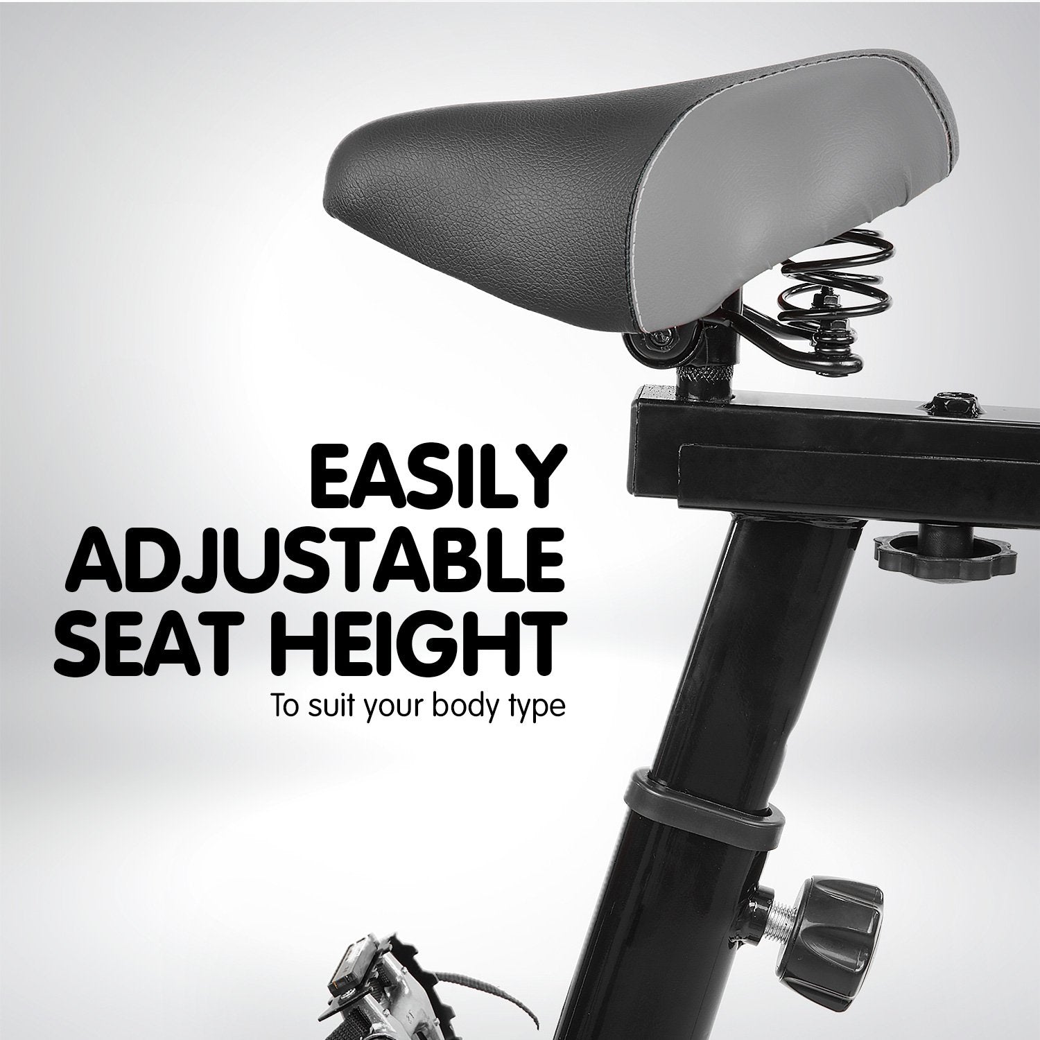 Exercise Bikes: Powertrain Home Gym Flywheel Exercise Spin Bike - Blue