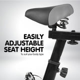 Exercise Bikes: Powertrain Home Gym Flywheel Exercise Spin Bike - Blue