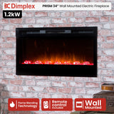 Electric Heaters: Dimplex PRISM Wall Mounted Electric Fireplace - 34-inches