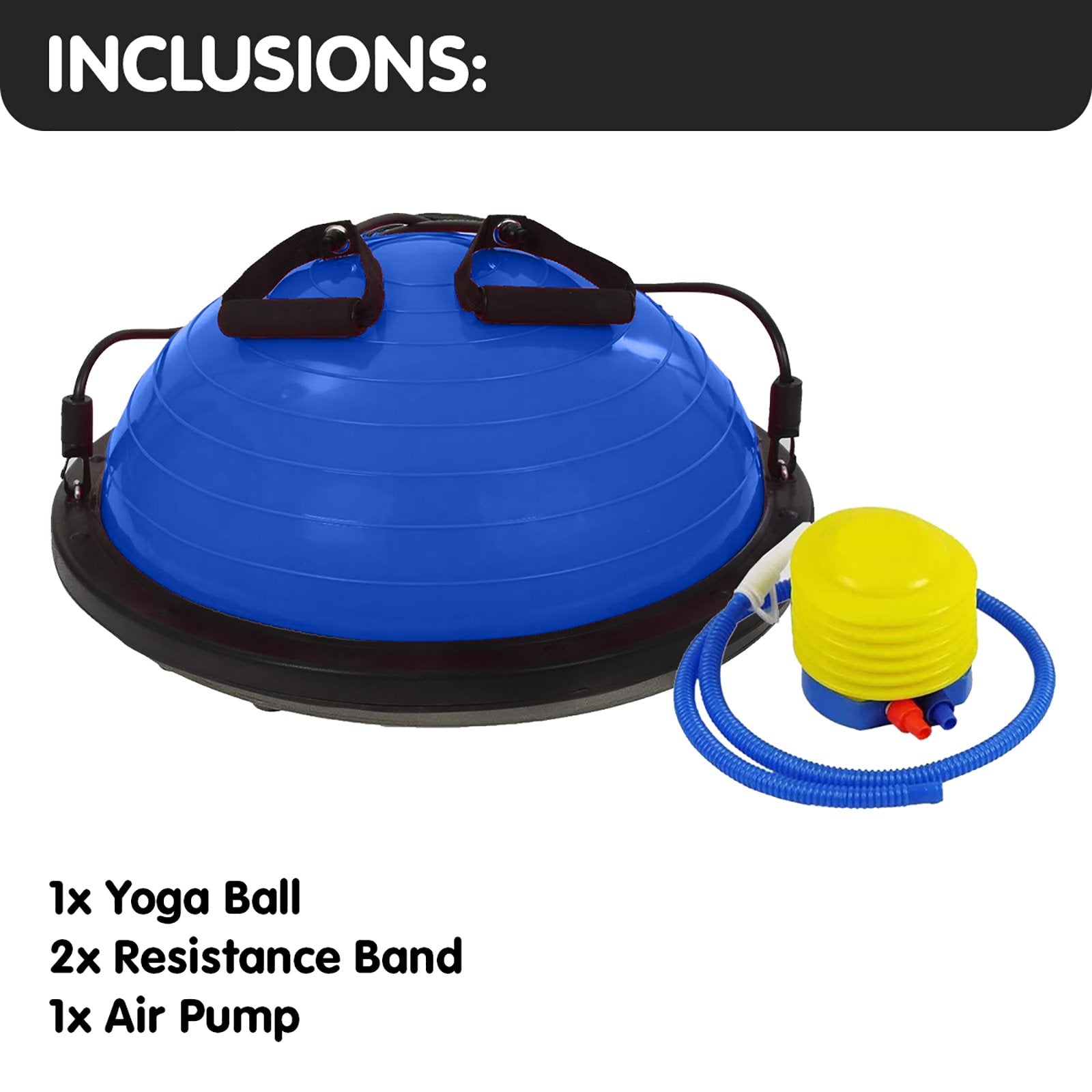 Exercise Bikes: Powertrain Fitness Yoga Ball Home Gym Workout Balance Trainer Blue