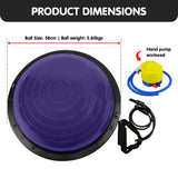 Exercise Bikes: Powertrain Fitness Yoga Ball Home Gym Workout Balance Trainer Purple