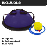 Exercise Bikes: Powertrain Fitness Yoga Ball Home Gym Workout Balance Trainer Purple