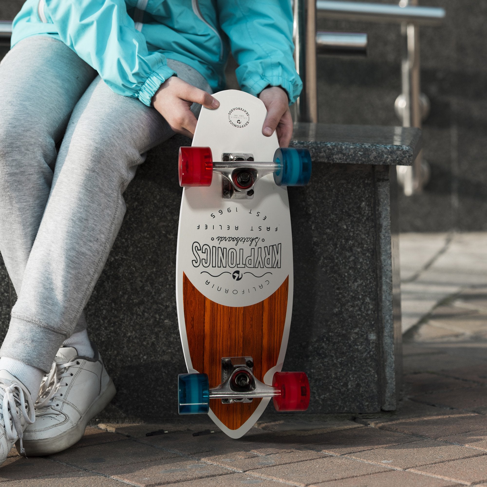 Free Weights: Bravo Sports Kryptonics 23-inch Mini Fat Cruiser Board In Liberty Blue