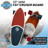 Free Weights: Bravo Sports Kryptonics 23-inch Mini Fat Cruiser Board In Liberty Blue