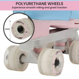 Pool Toys & Inflatables: Circle Society Adjustable Kids Quad Roller Skates In Cotton Candy