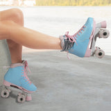 Pool Toys & Inflatables: Circle Society Adjustable Kids Quad Roller Skates In Cotton Candy