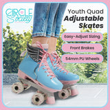 Pool Toys & Inflatables: Circle Society Adjustable Kids Quad Roller Skates In Cotton Candy