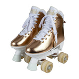 Outdoor Play Equipment: Circle Society Adjustable Quad Kids Roller Skates In Metallic Rose Gold