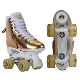 Outdoor Play Equipment: Circle Society Adjustable Quad Kids Roller Skates In Metallic Rose Gold