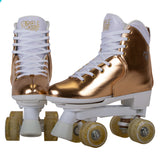 Outdoor Play Equipment: Circle Society Adjustable Quad Kids Roller Skates In Metallic Rose Gold