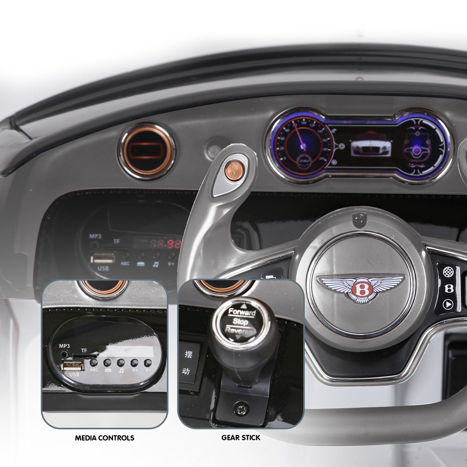 Ride On Cars: Kahuna Bentley Exp 12 Licensed Speed 6E Electric Kids Ride On Car Black