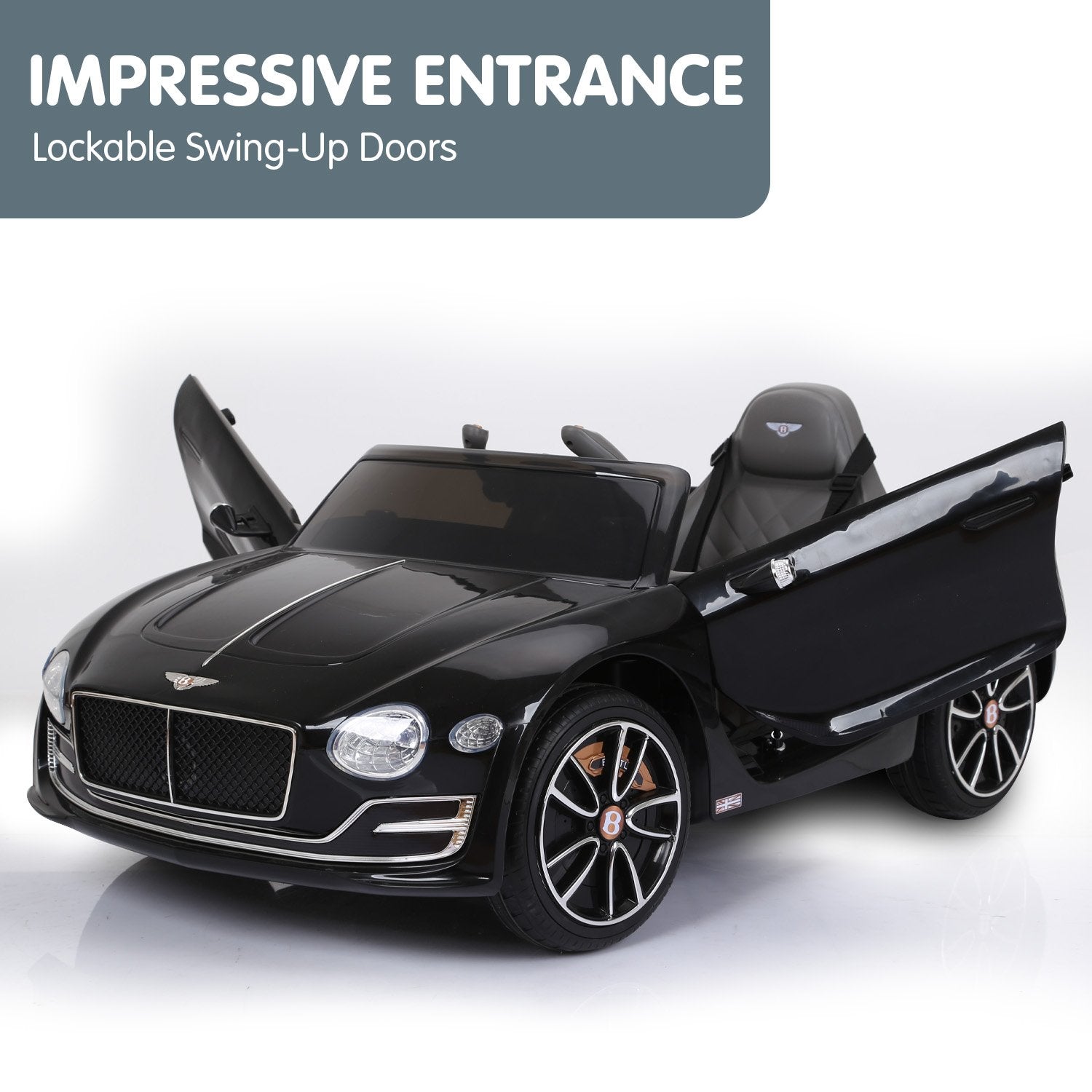 Ride On Cars: Kahuna Bentley Exp 12 Licensed Speed 6E Electric Kids Ride On Car Black