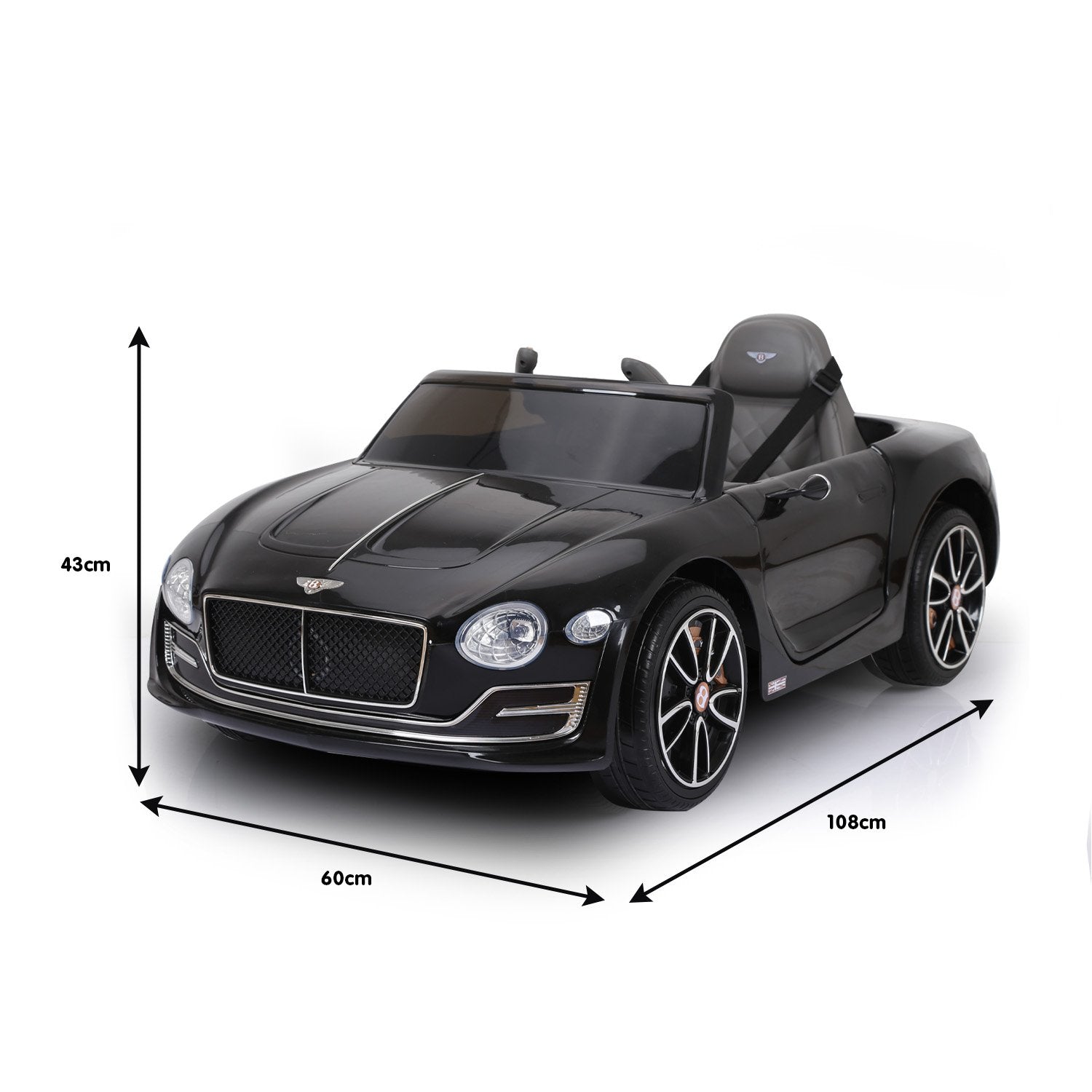 Ride On Cars: Kahuna Bentley Exp 12 Licensed Speed 6E Electric Kids Ride On Car Black