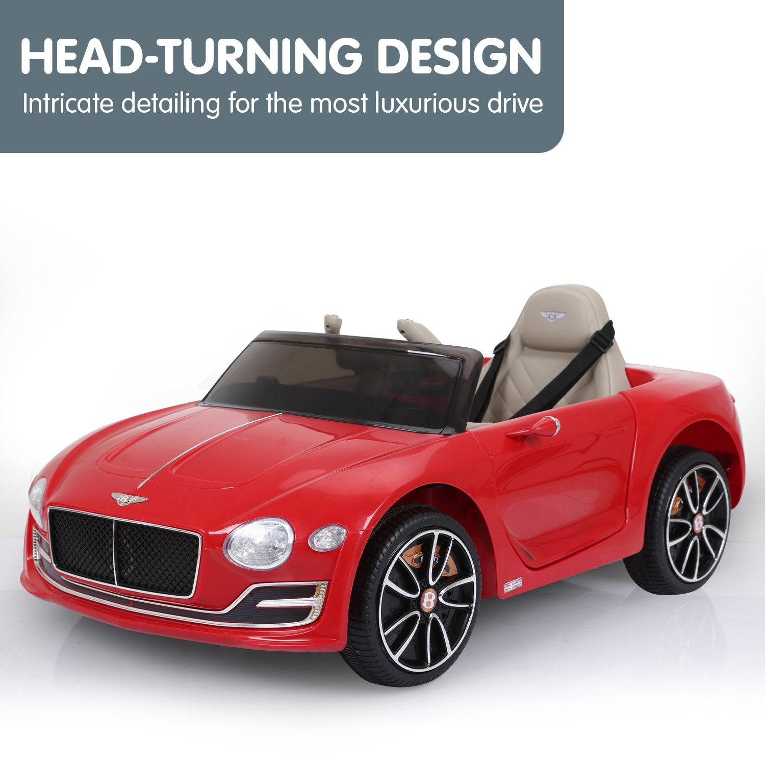 Ride On Cars: Kahuna Bentley Exp 12 Speed 6E Licensed Kids Ride On Electric Car Remote Control - Red