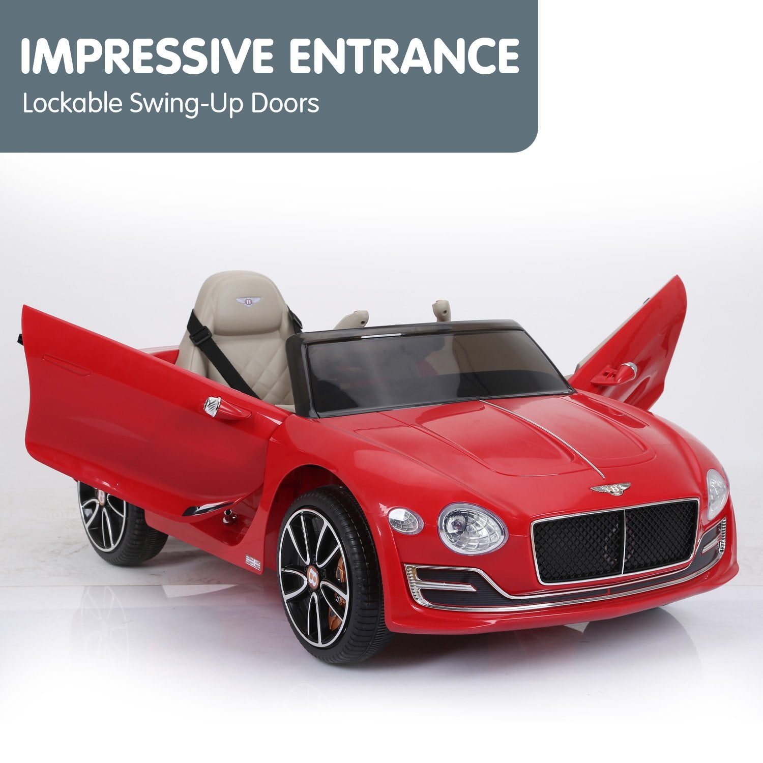 Ride On Cars: Kahuna Bentley Exp 12 Speed 6E Licensed Kids Ride On Electric Car Remote Control - Red