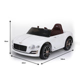 Ride On Cars: Kahuna Bentley Exp 12 Speed 6E Licensed Kids Ride On Electric Car Remote Control - White
