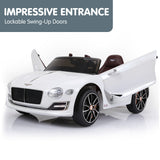 Ride On Cars: Kahuna Bentley Exp 12 Speed 6E Licensed Kids Ride On Electric Car Remote Control - White