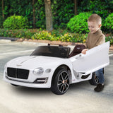 Ride On Cars: Kahuna Bentley Exp 12 Speed 6E Licensed Kids Ride On Electric Car Remote Control - White