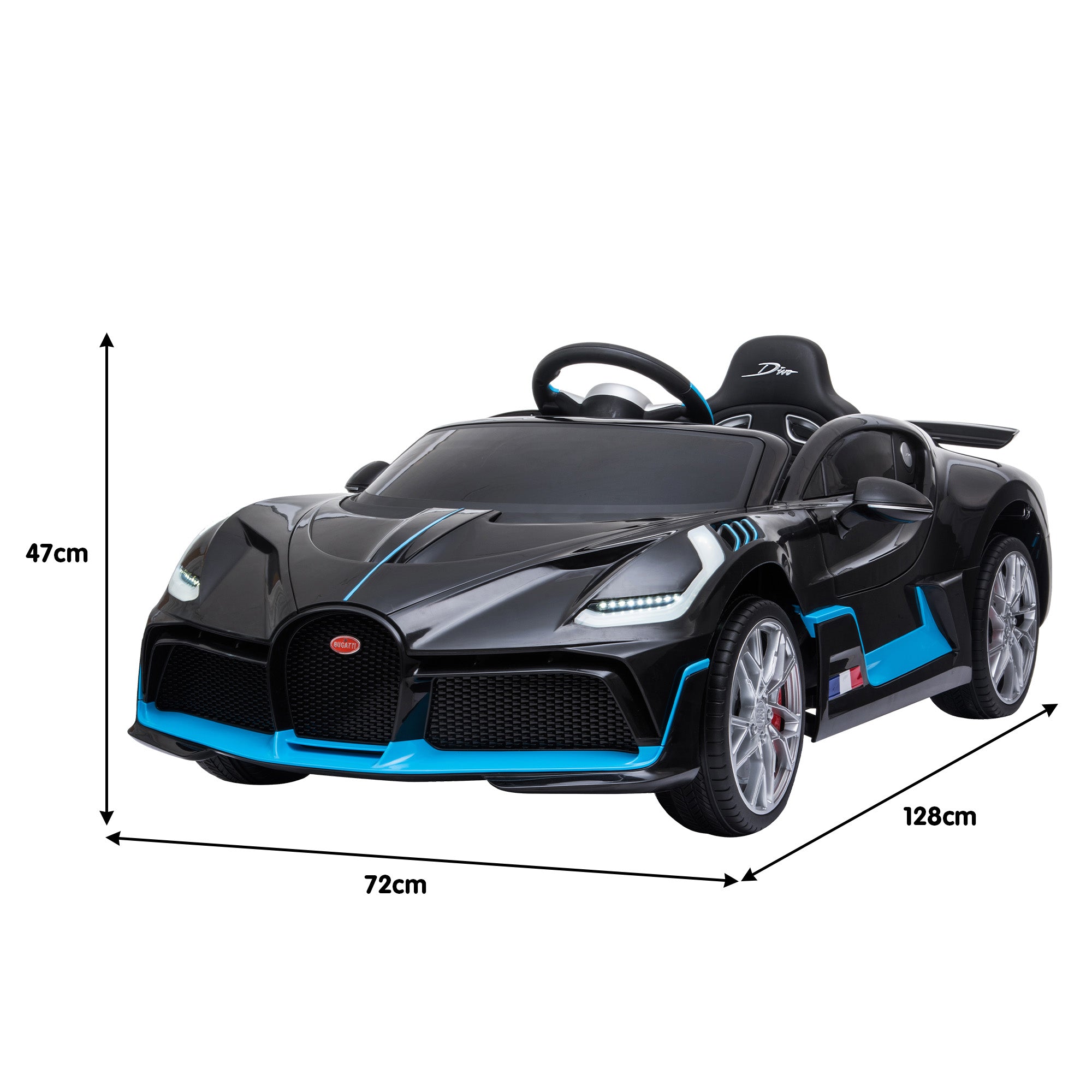 Ride On Cars: Kahuna Licensed Bugatti Divo Kids Electric Ride On Car - Black