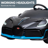 Ride On Cars: Kahuna Licensed Bugatti Divo Kids Electric Ride On Car - Black