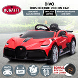 Ride On Cars: Kahuna Licensed Bugatti Divo Kids Electric Ride On Car - Red