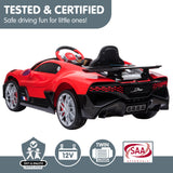 Ride On Cars: Kahuna Licensed Bugatti Divo Kids Electric Ride On Car - Red