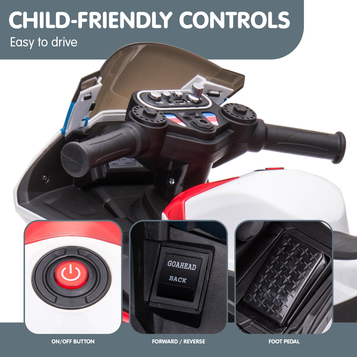 Ride On Cars: Kahuna Bmw Hp4 Race Kids Ride-on Motorbike In Red