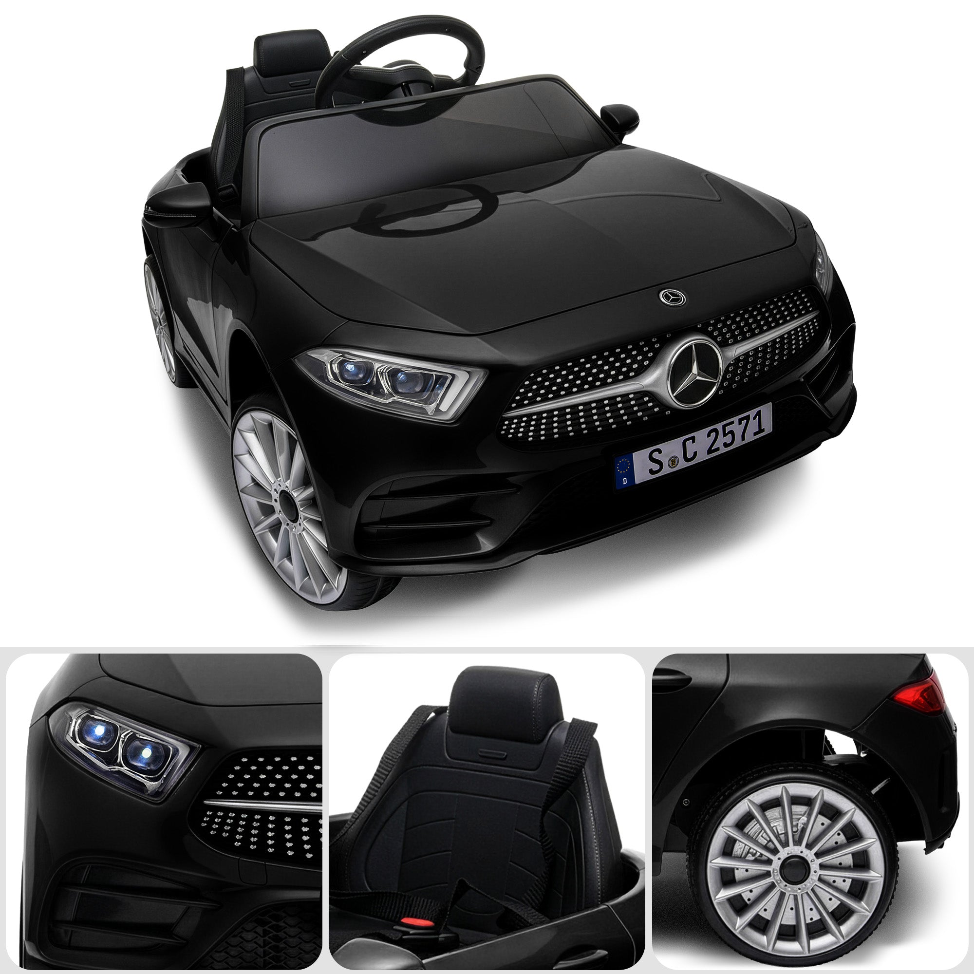 Ride On Cars: Kahuna Mercedes Benz CLS 350 Kids Electric Ride On Car with Remote Control - Black
