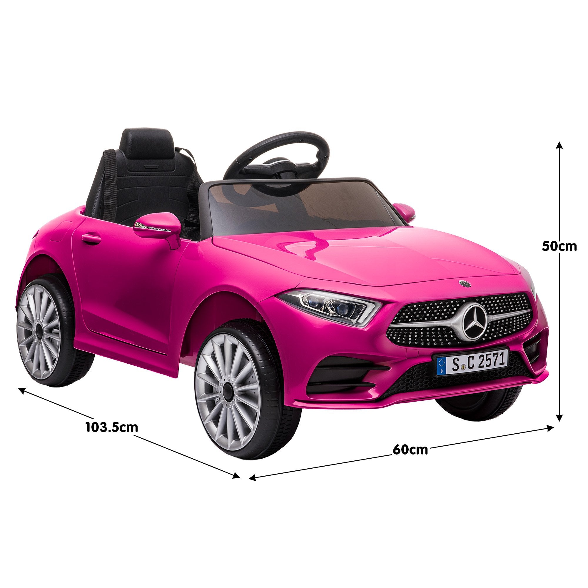 Ride On Cars: Kahuna Mercedes Benz CLS 350 Kids Electric Ride On Car with Remote Control - Pink