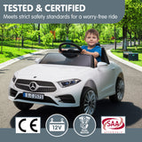 Ride On Cars: Kahuna Mercedes Benz CLS 350 Kids Electric Ride On Car with Remote Control - White